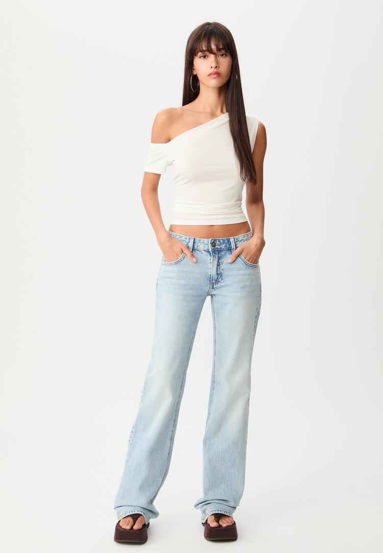 jean flare taille basse