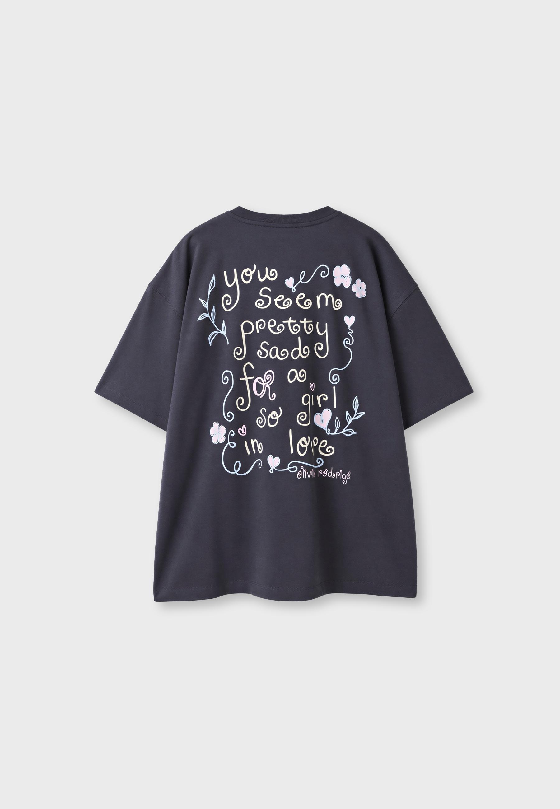 Olivia Rodrigo graphic T-shirt — Dark grey
