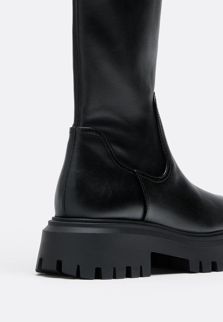 flat knee high boots