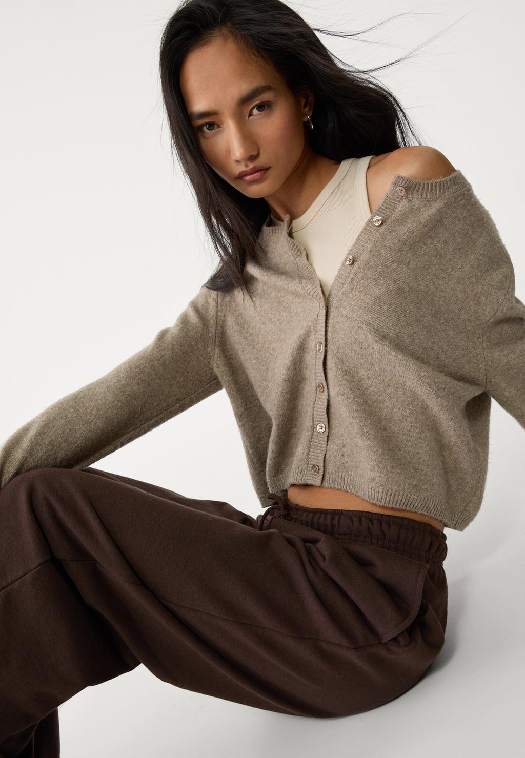 Cardigan doux avec boutons