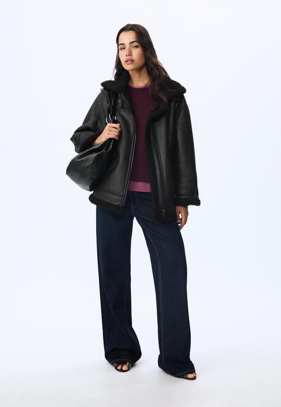 double faced jacket with buckles