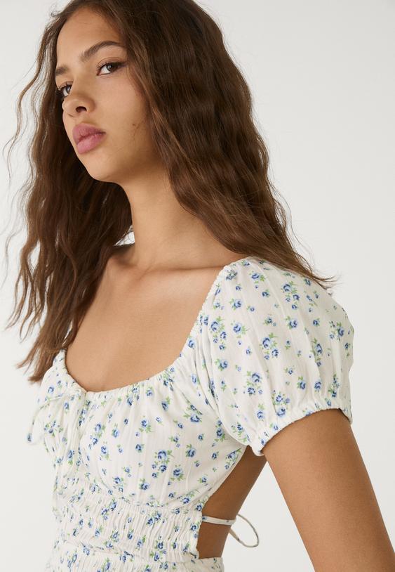 vestido corto estampado