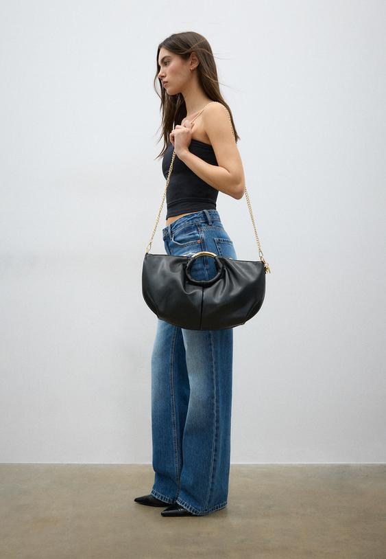 bolso mano bandolera asa metalica