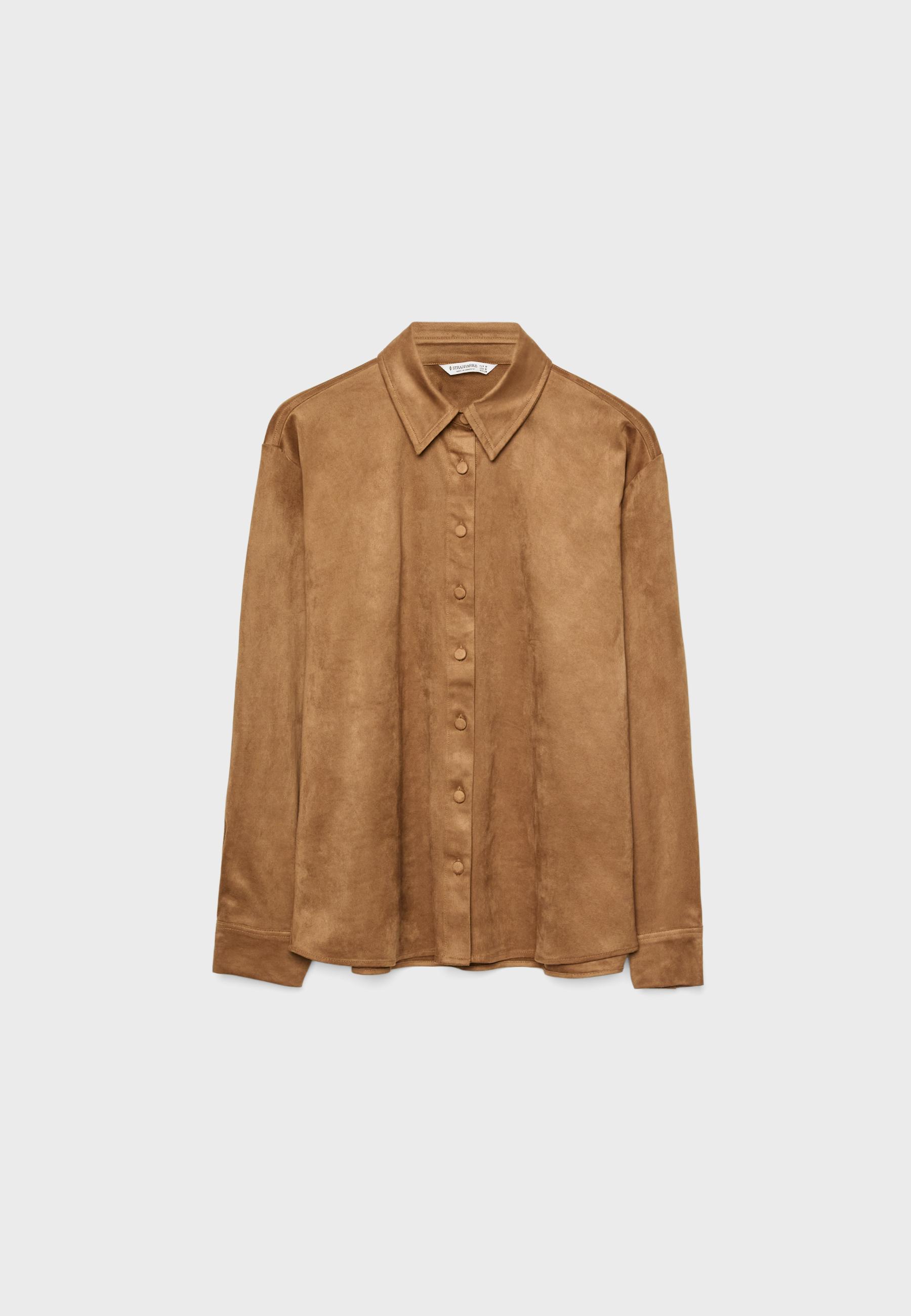 Faux suede shirt - Women's fashion | Stradivarius United States