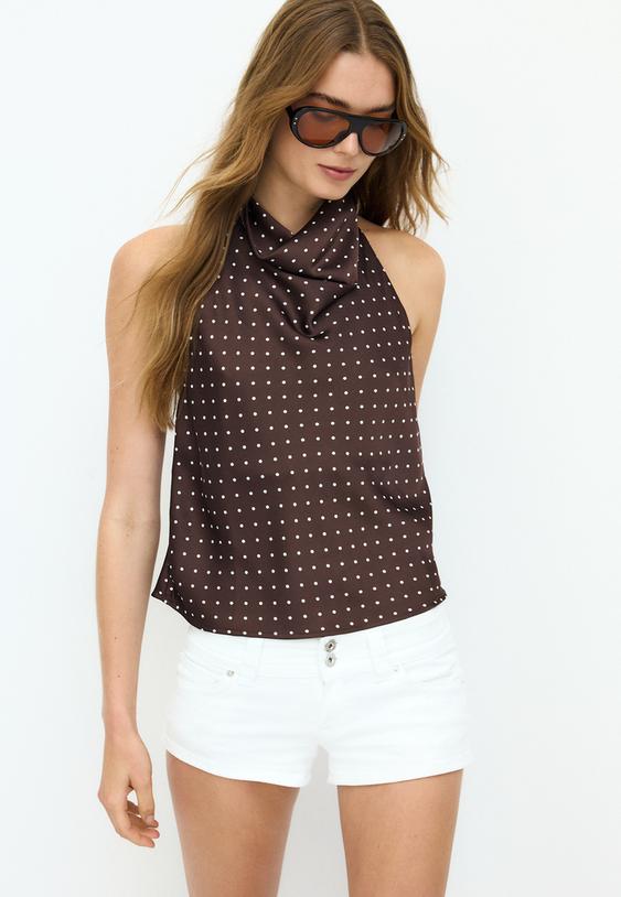 top halter saten