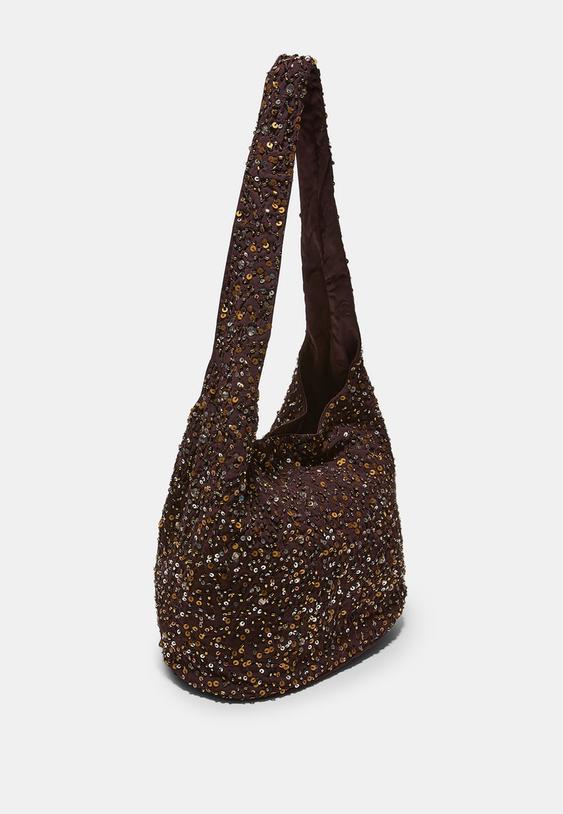 mala de ombro lantejoulas