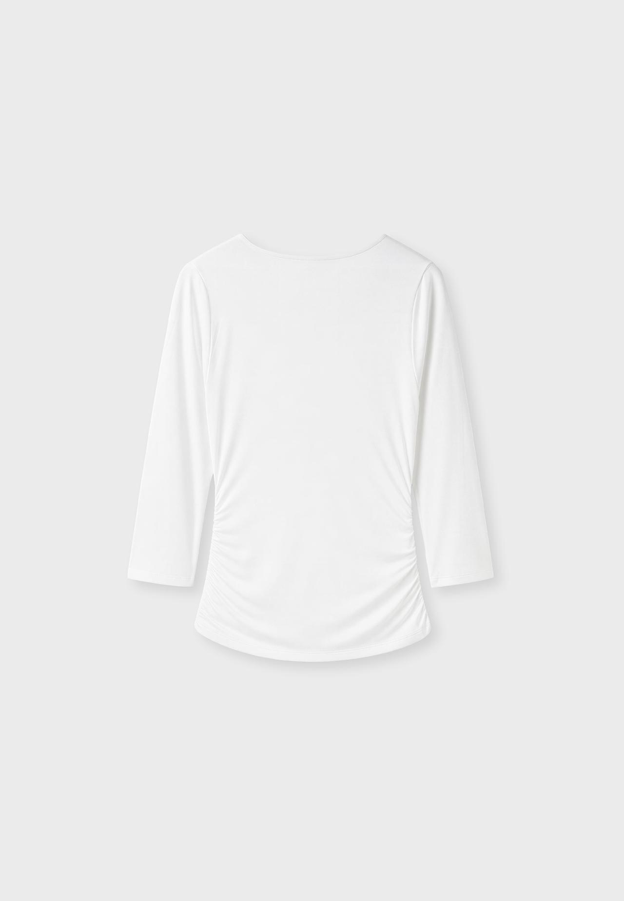 Under-bust seam T-shirt — Ecru