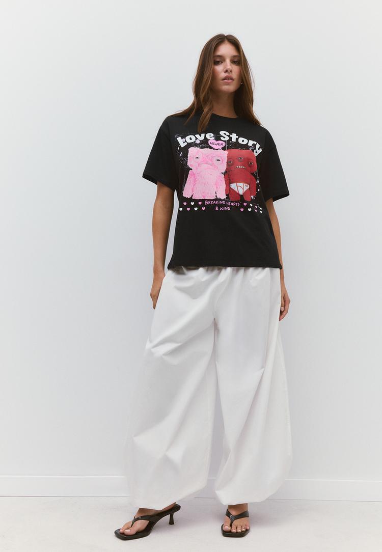 oversized tshirt met print