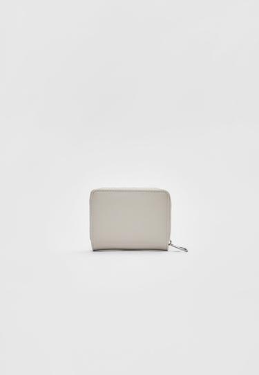 Rectangular zip-up purse — Ecru 2