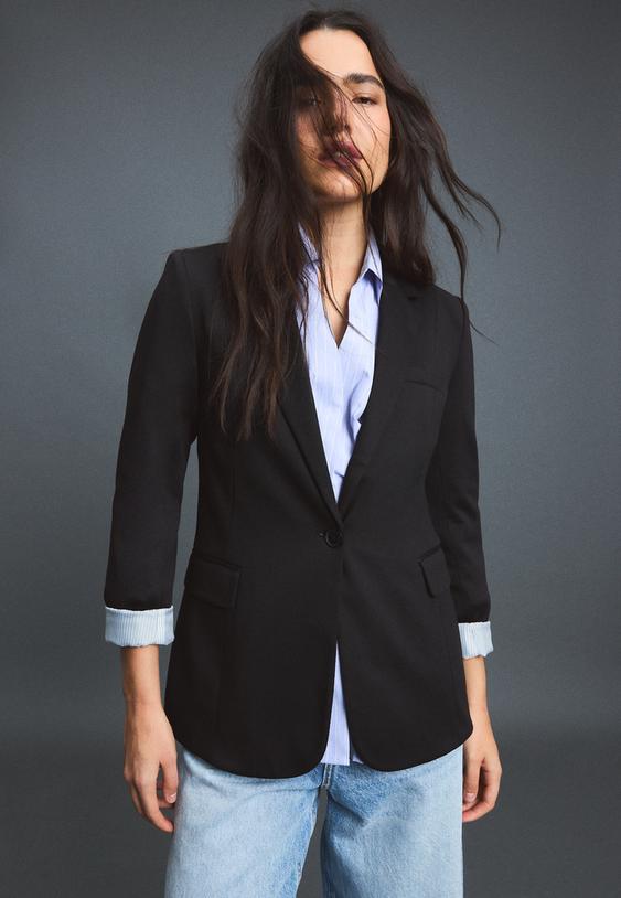 basic triko blazer ceket