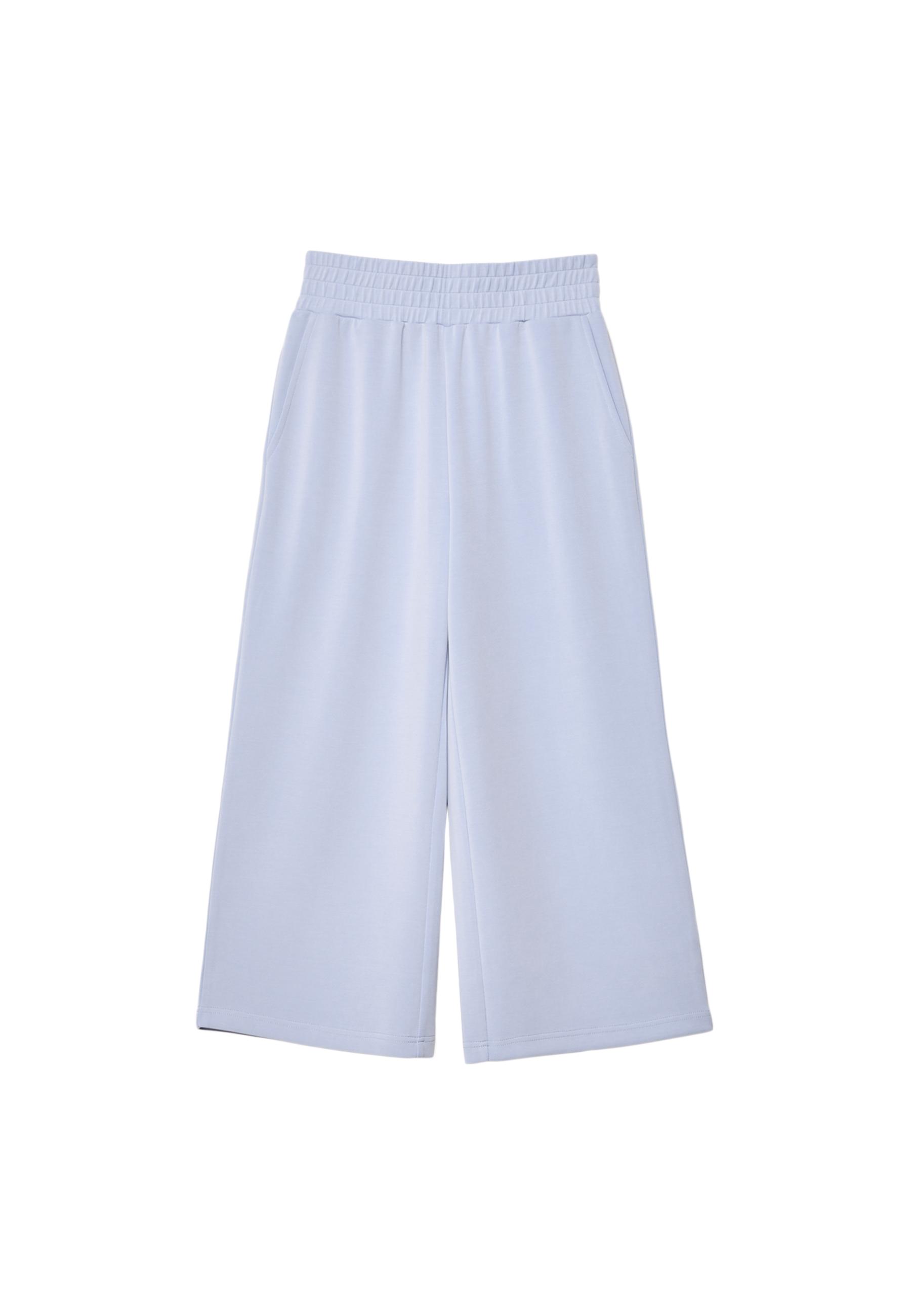 Soft-touch culottes — Sky blue