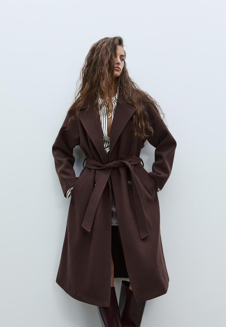 abrigo trench tacto suave