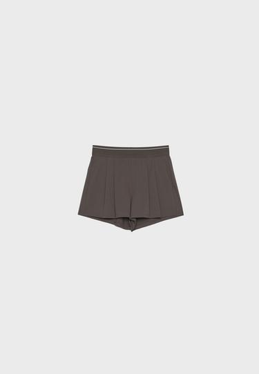 Smart elasticated waist shorts — Brown 6