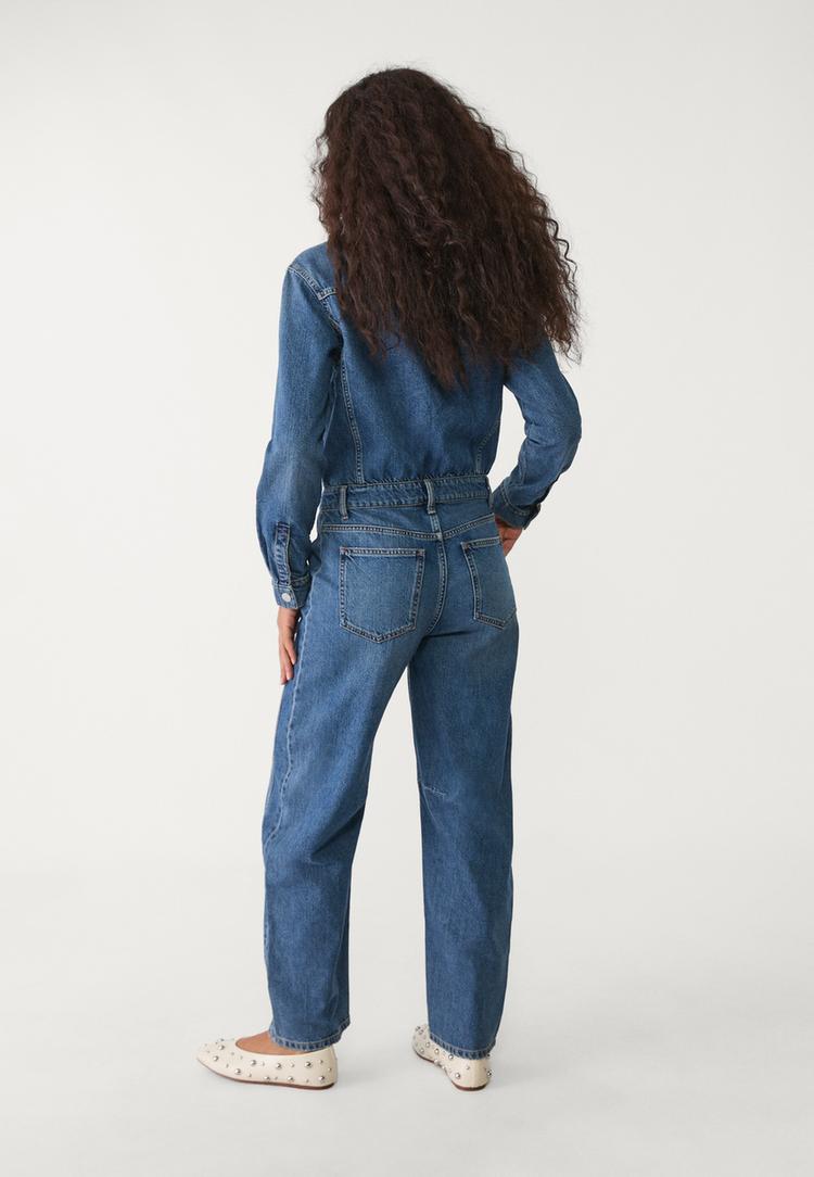 mono denim largo