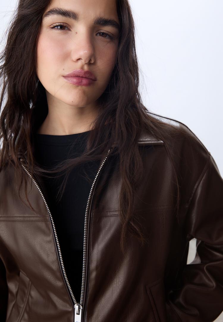 blouson oversize similicuir