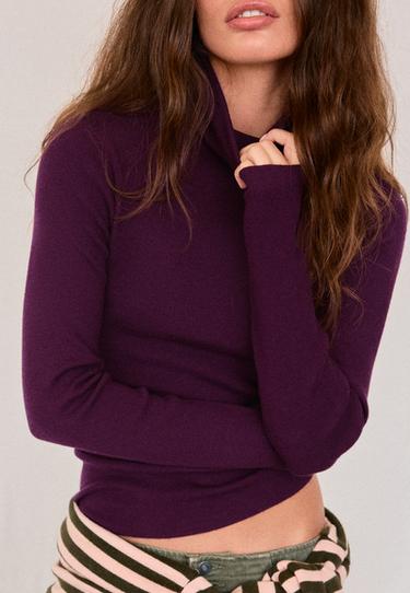 Basic turtleneck jumper — Dark purple 4