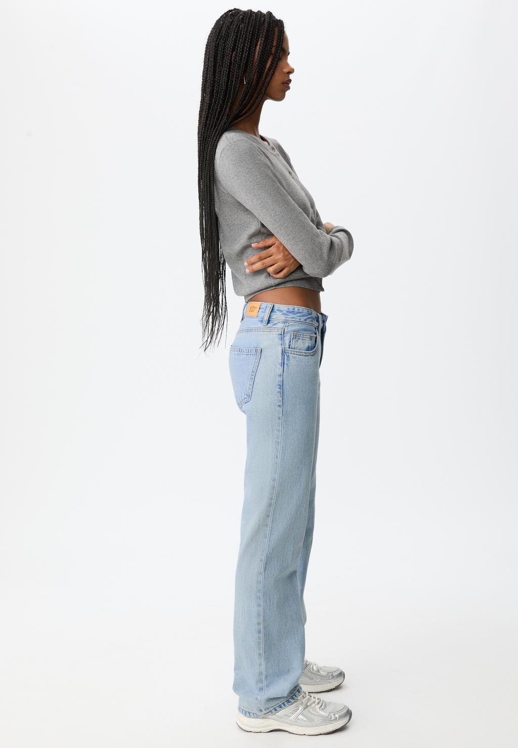 Düşük bel straight fit jean