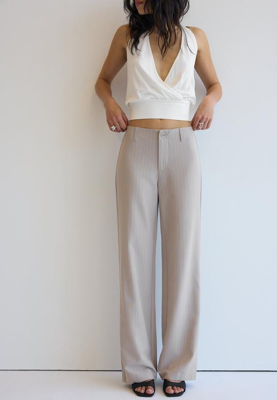 slim fit straight trousers l04544198