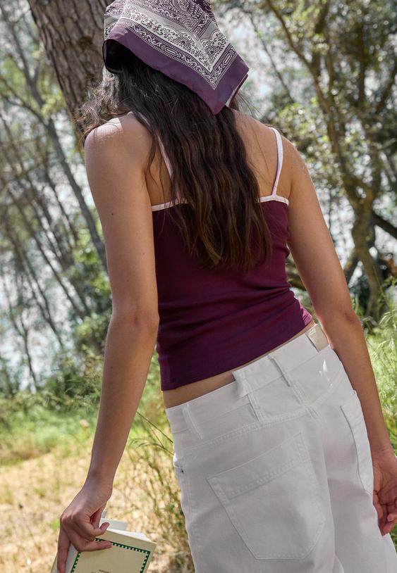 b07 ribbed strap top