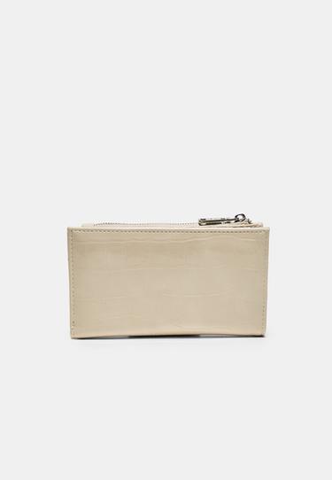 Basic mock croc purse — Ecru 4