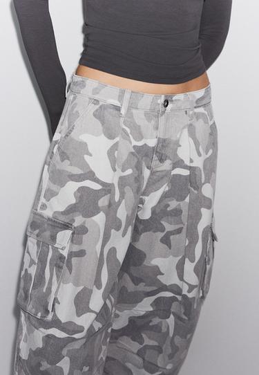 Printed twill Bermuda shorts — Grey 4