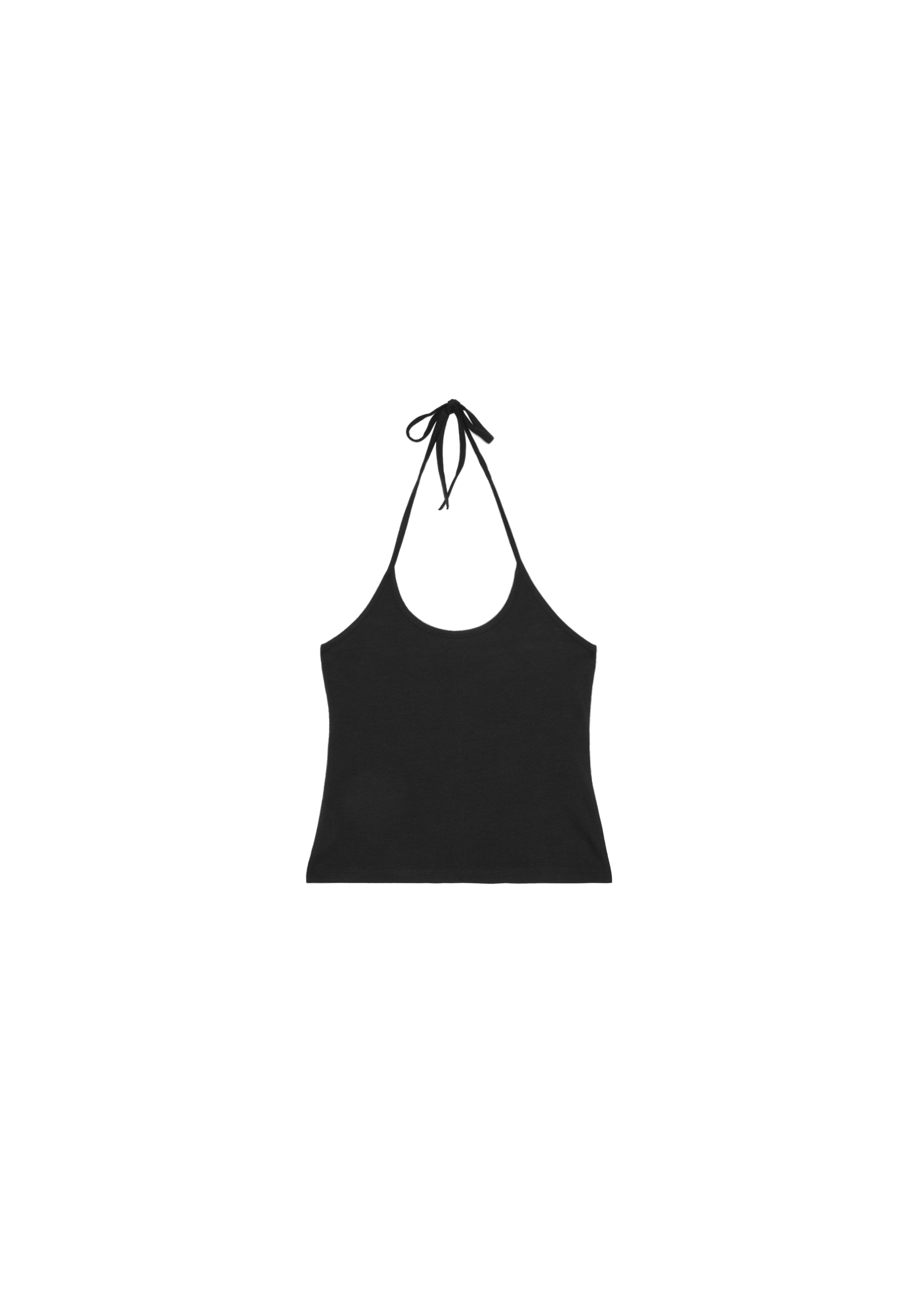 Knit halter top — Black
