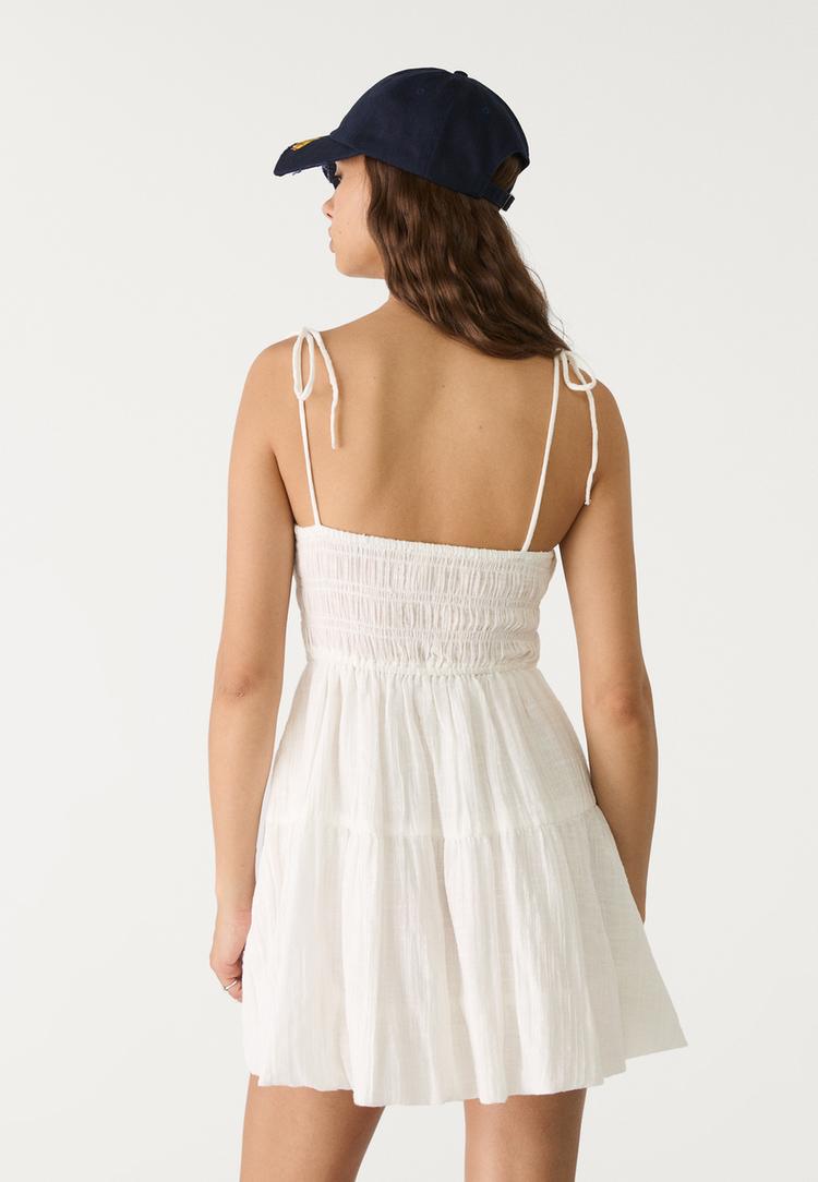 vestido corto globo goma cuerpo