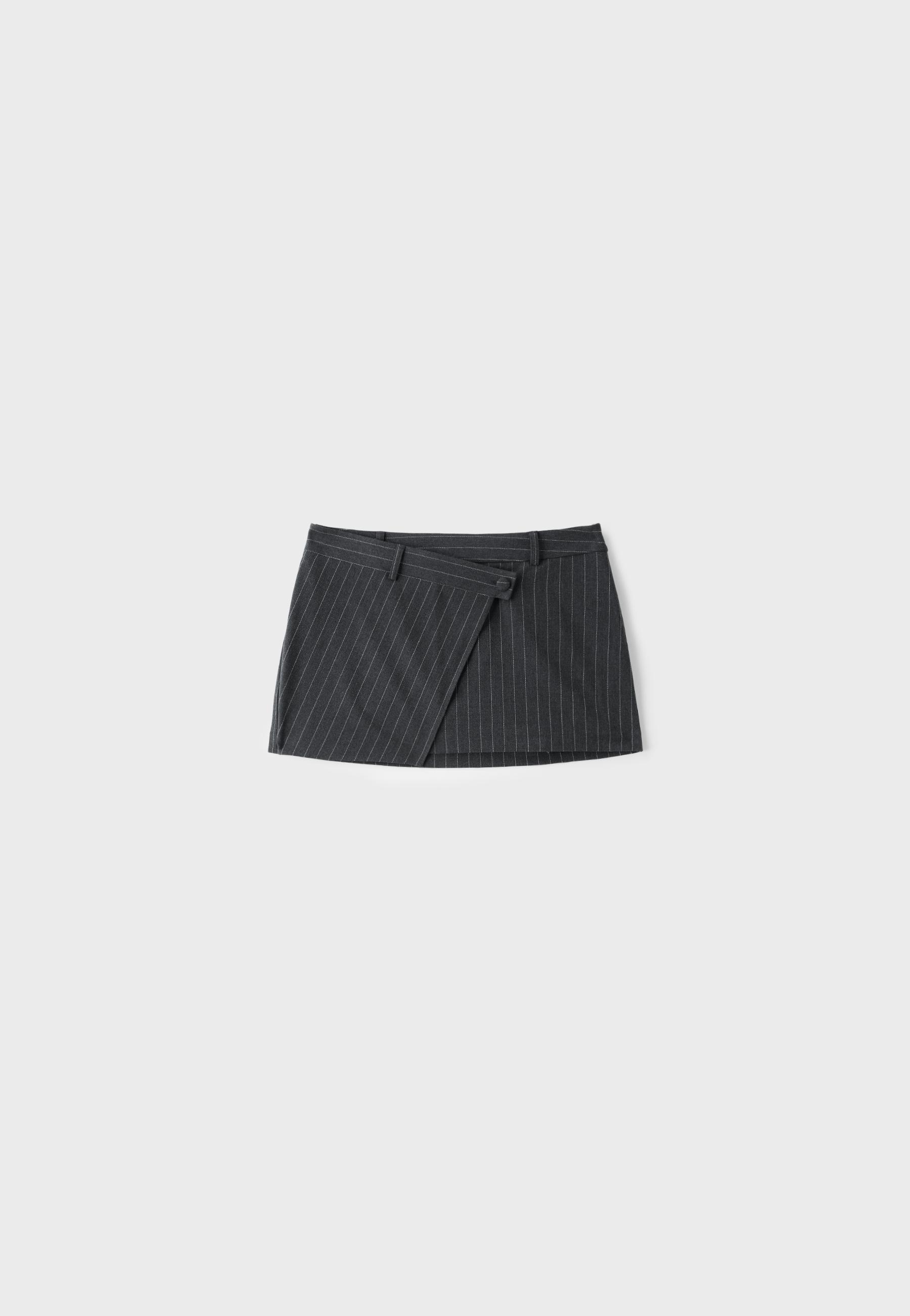 Crossover mini skort — Dark grey