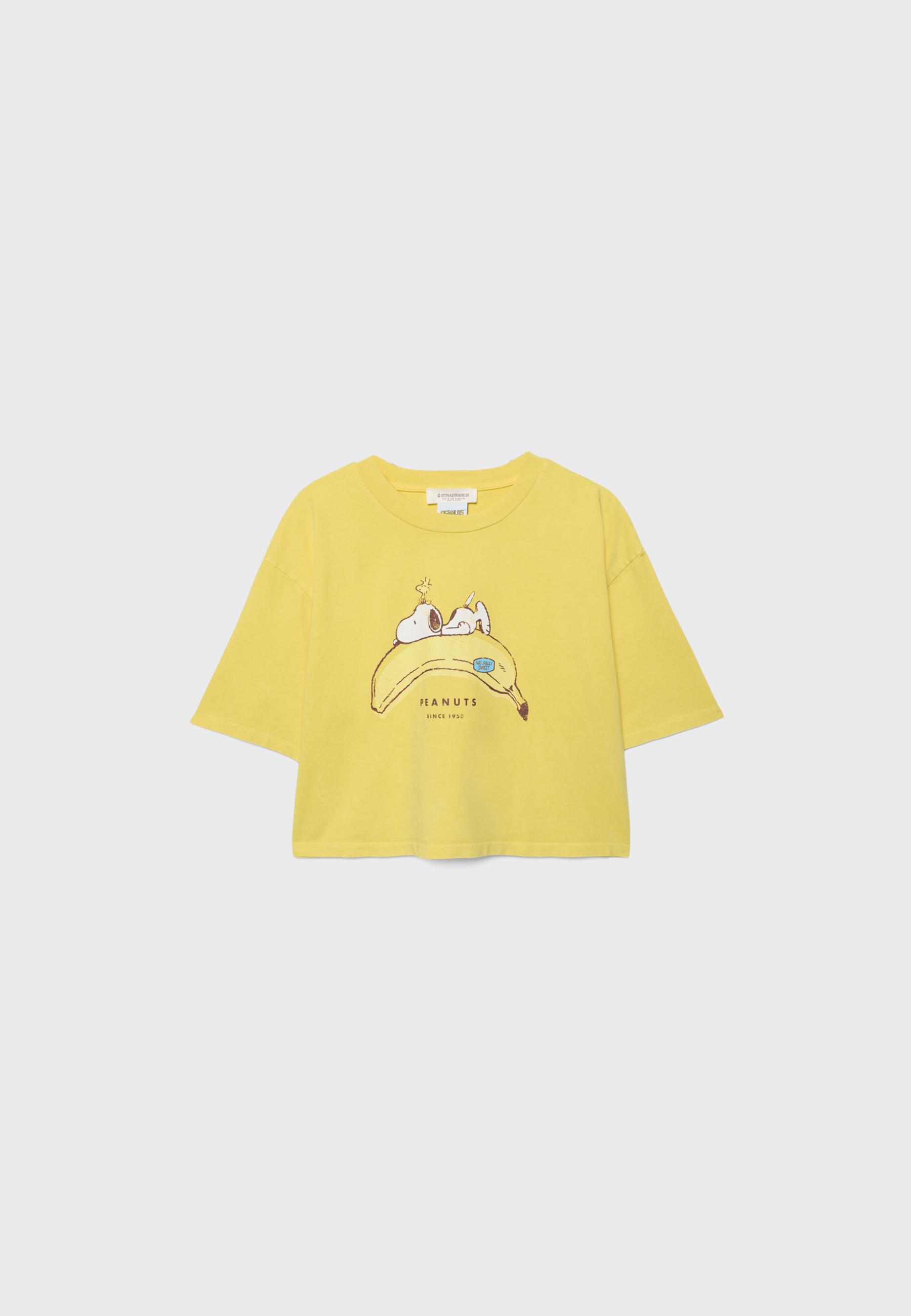 Snoopy Banana T-shirt — Pastel yellow