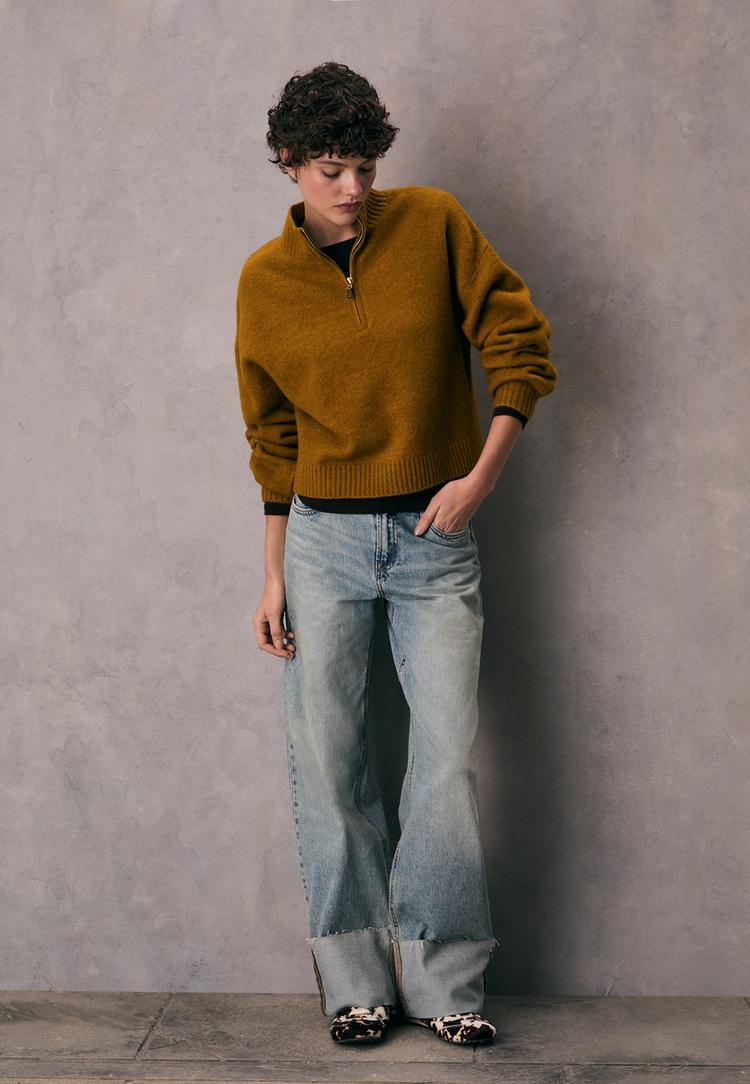pull en maille zippe