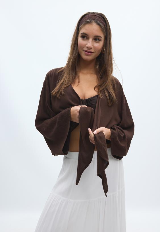 soepelvallende open blouse
