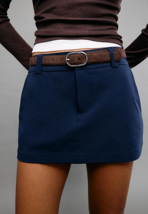 mini falda pantalon cinturon