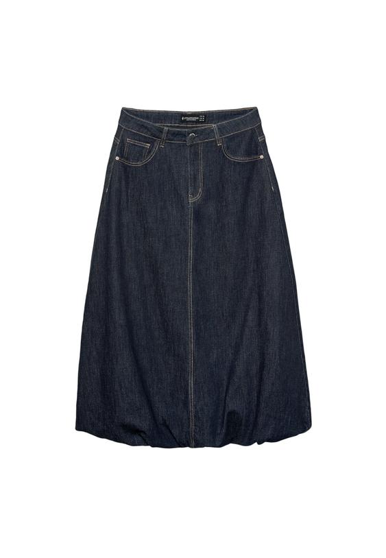 Uzun denim balon etek_2