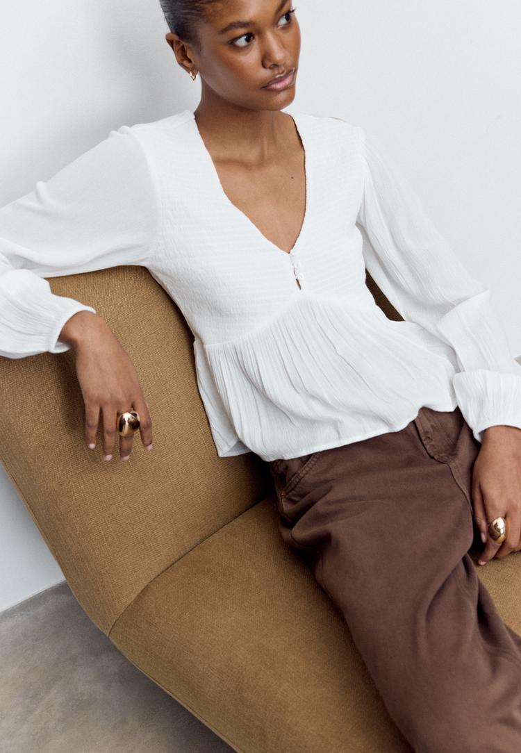 blouse fluide manches longues