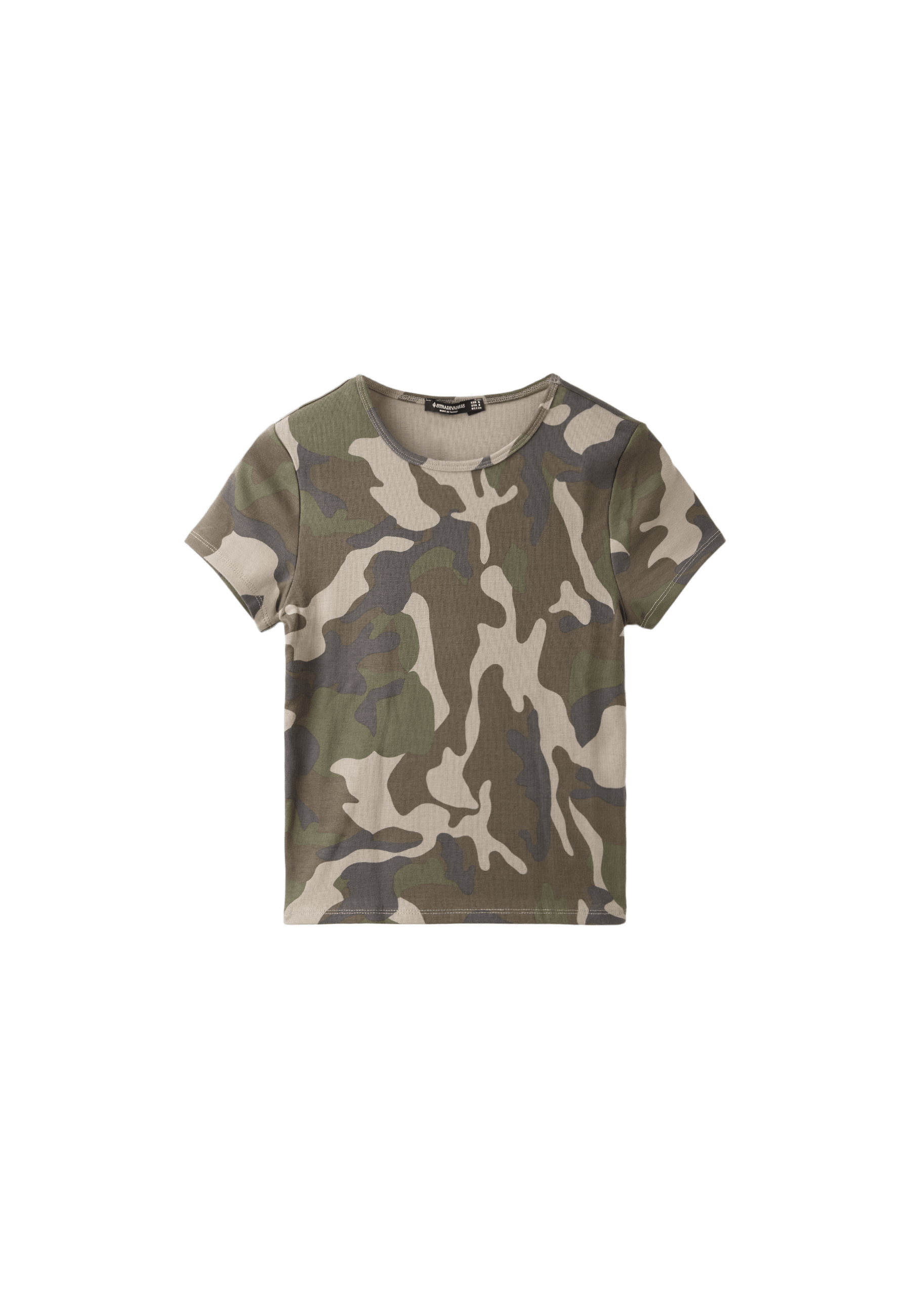 Slim fit printed T-shirt — Khaki