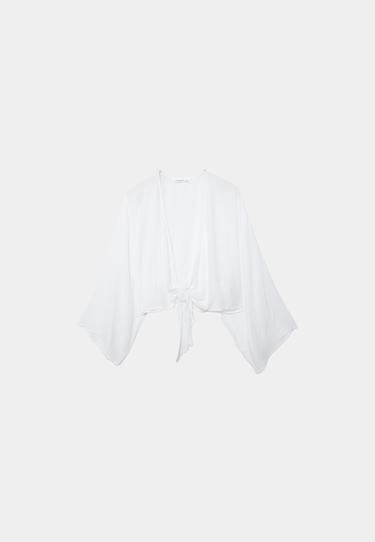 Flowing open blouse — White 6
