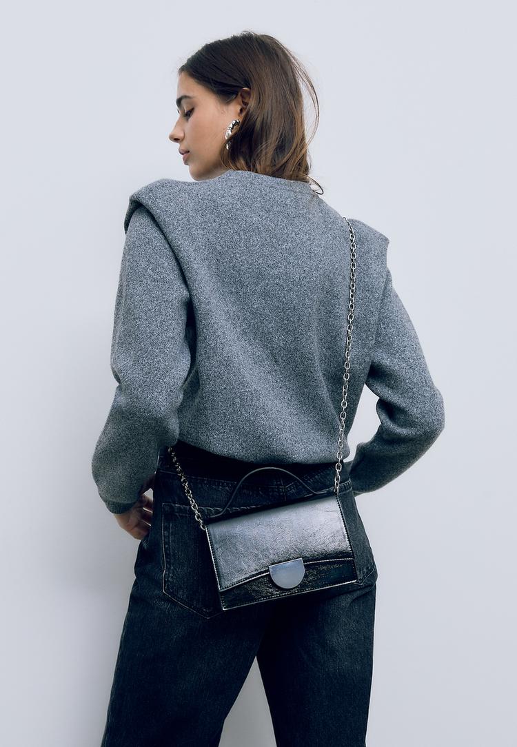 mini sac bandouliere metallique