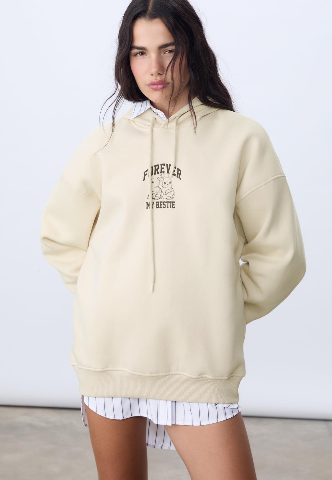 Mode Femme Sweat Capuche Stradivarius Sweat à Capuche Graphique