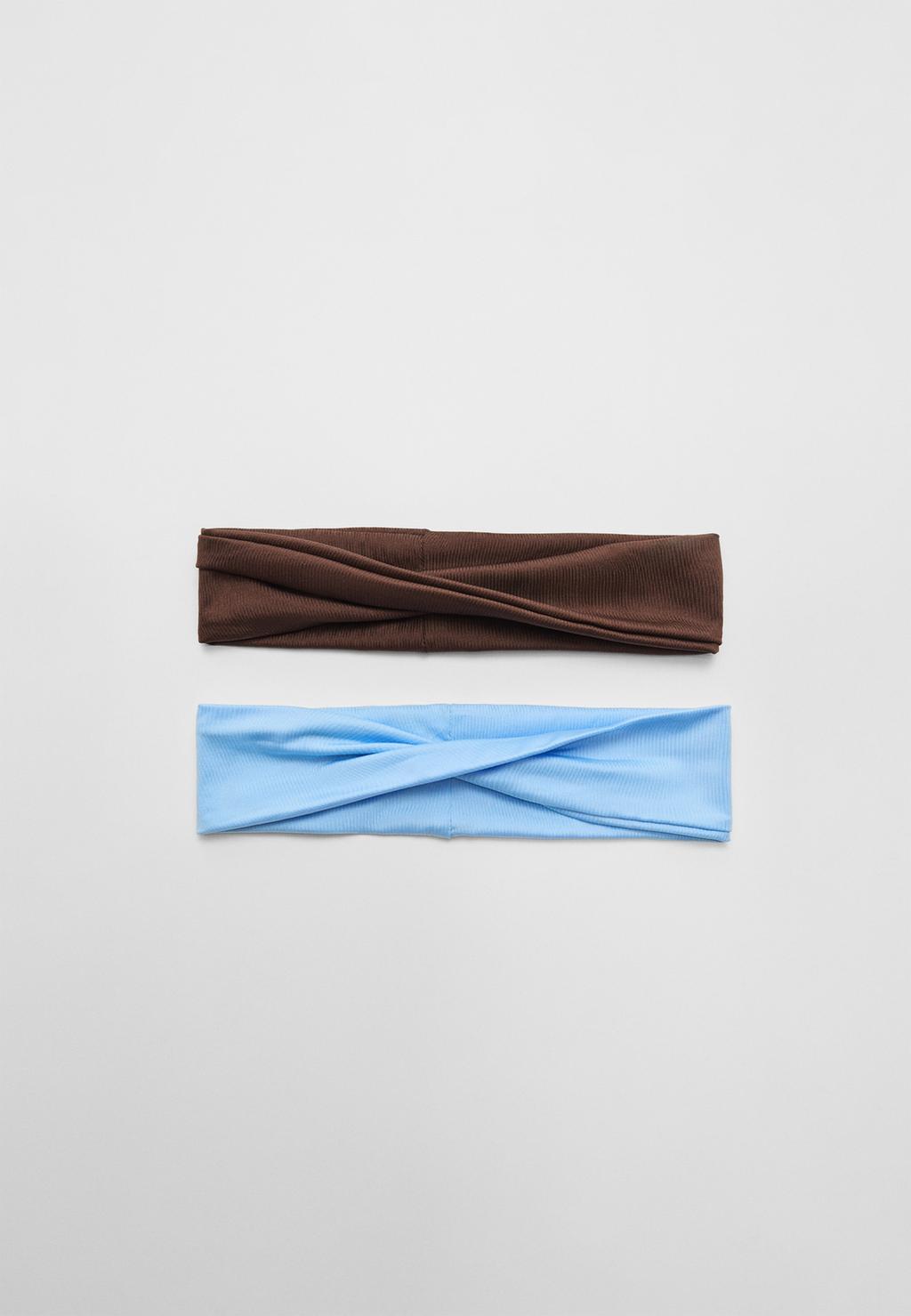 Set of 2 elasticated hair bands