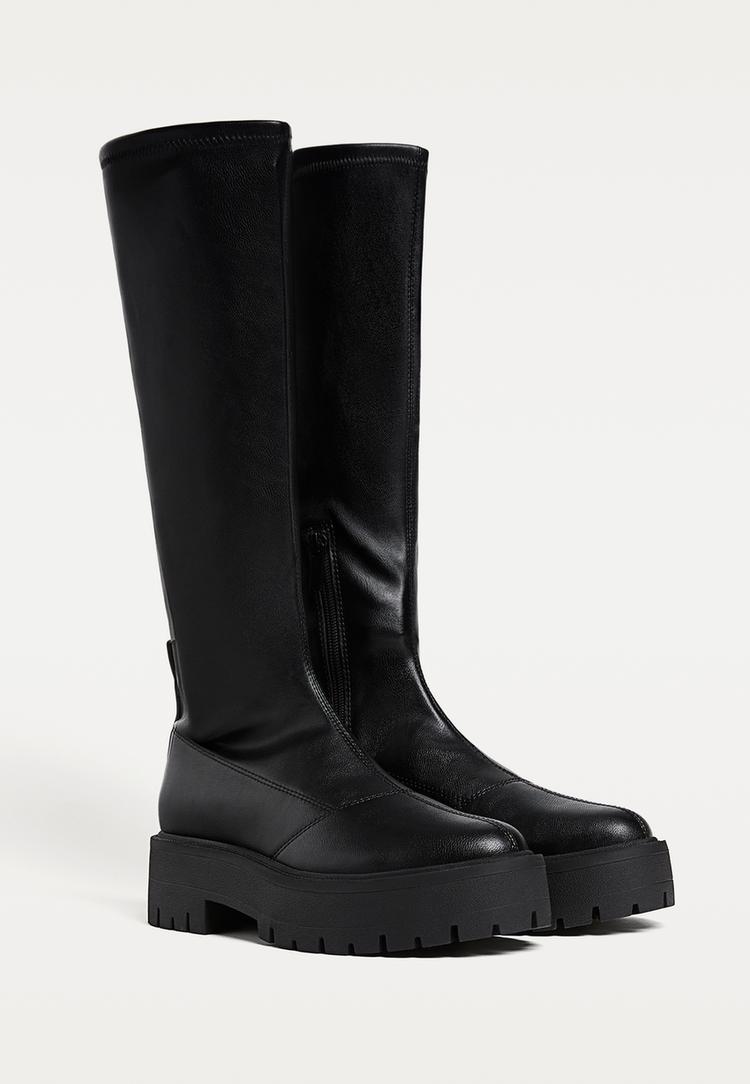 botas altas planas