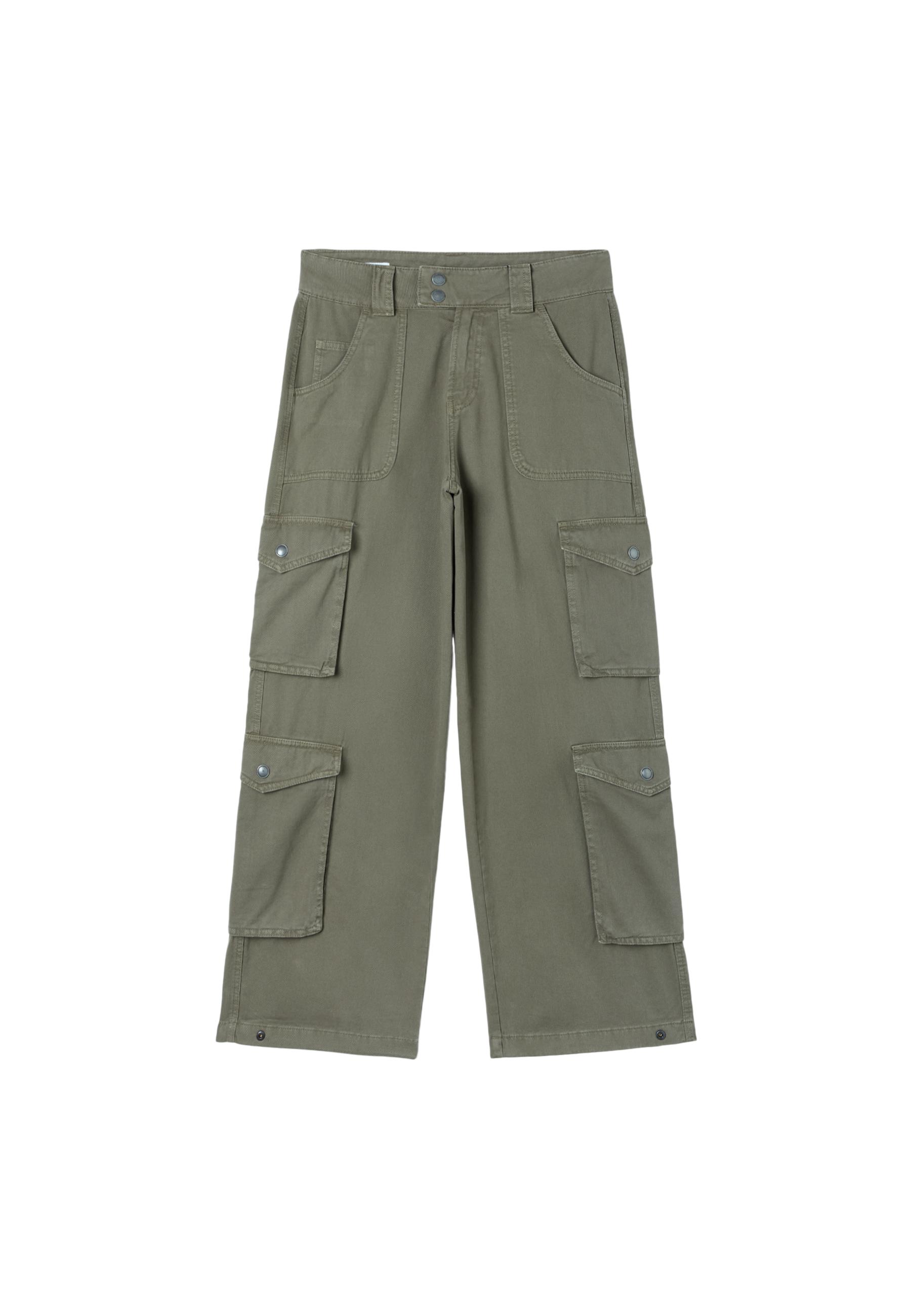 Straight cargo trousers — Khaki