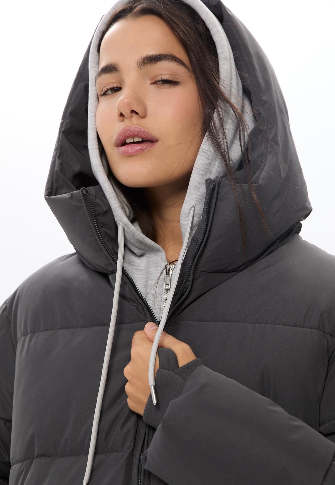 Basic hooded puffer jacket