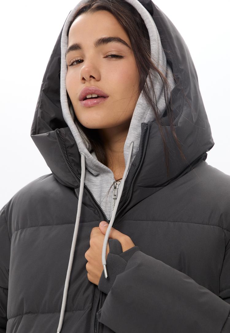 basic hooded puffer jacket
