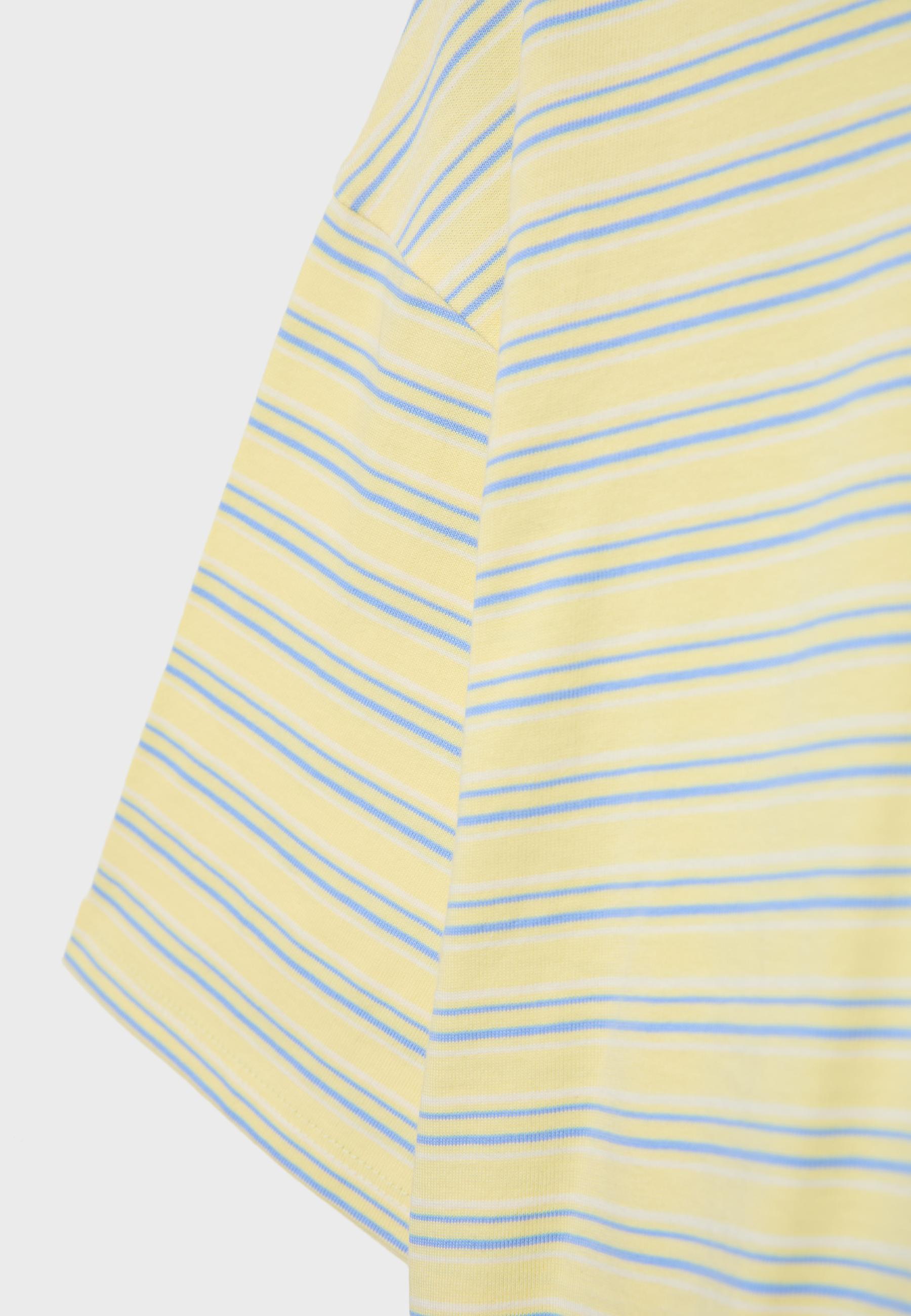Striped short sleeve T-shirt — Pastel yellow