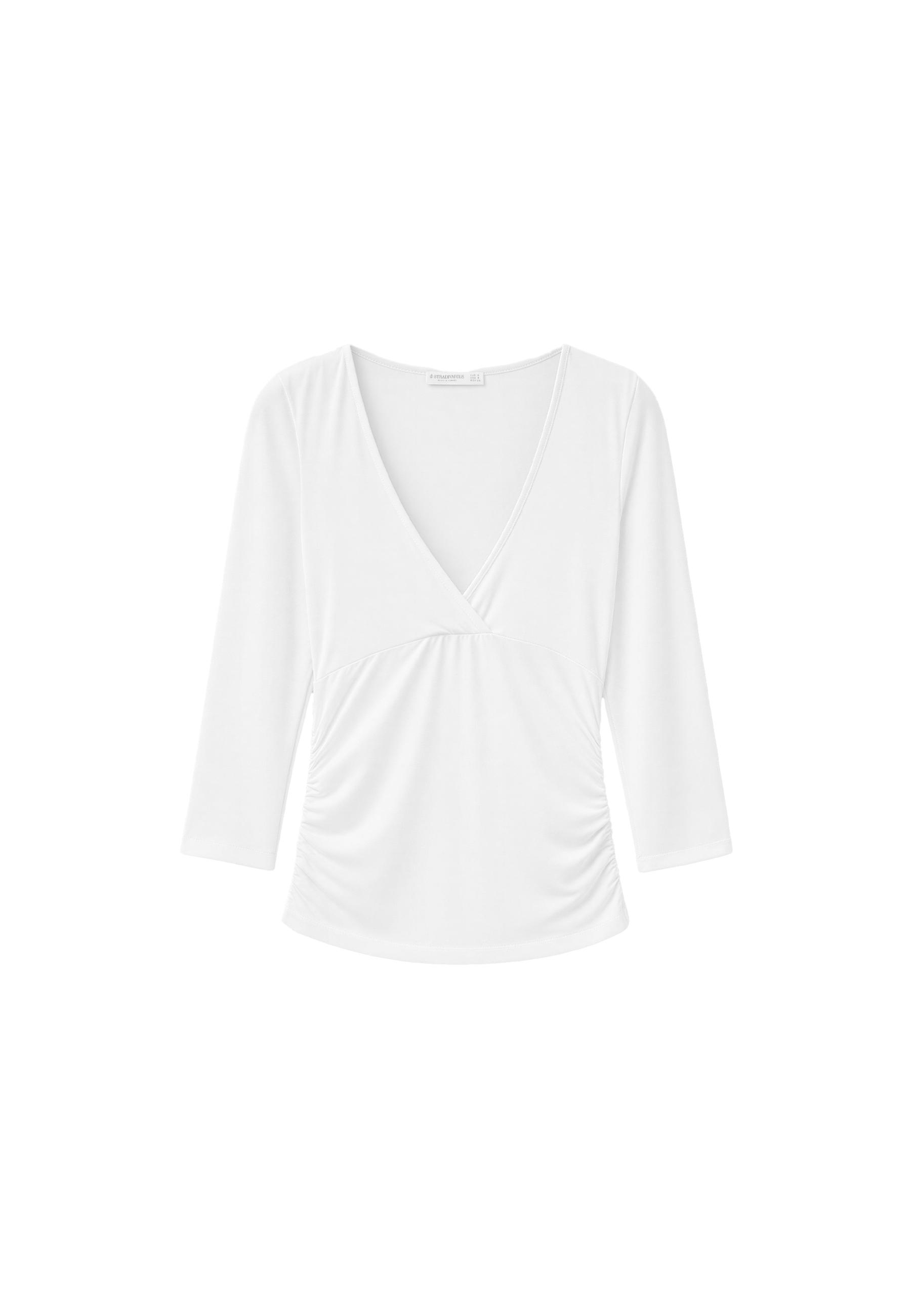 Under-bust seam T-shirt — Ecru