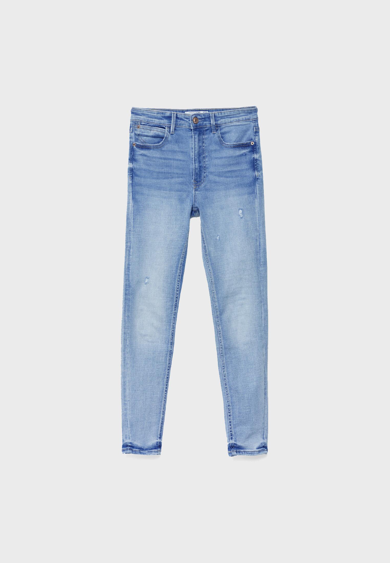D07 High-waist skinny jeans — MEDIUM LIGHT BLUE DENIM