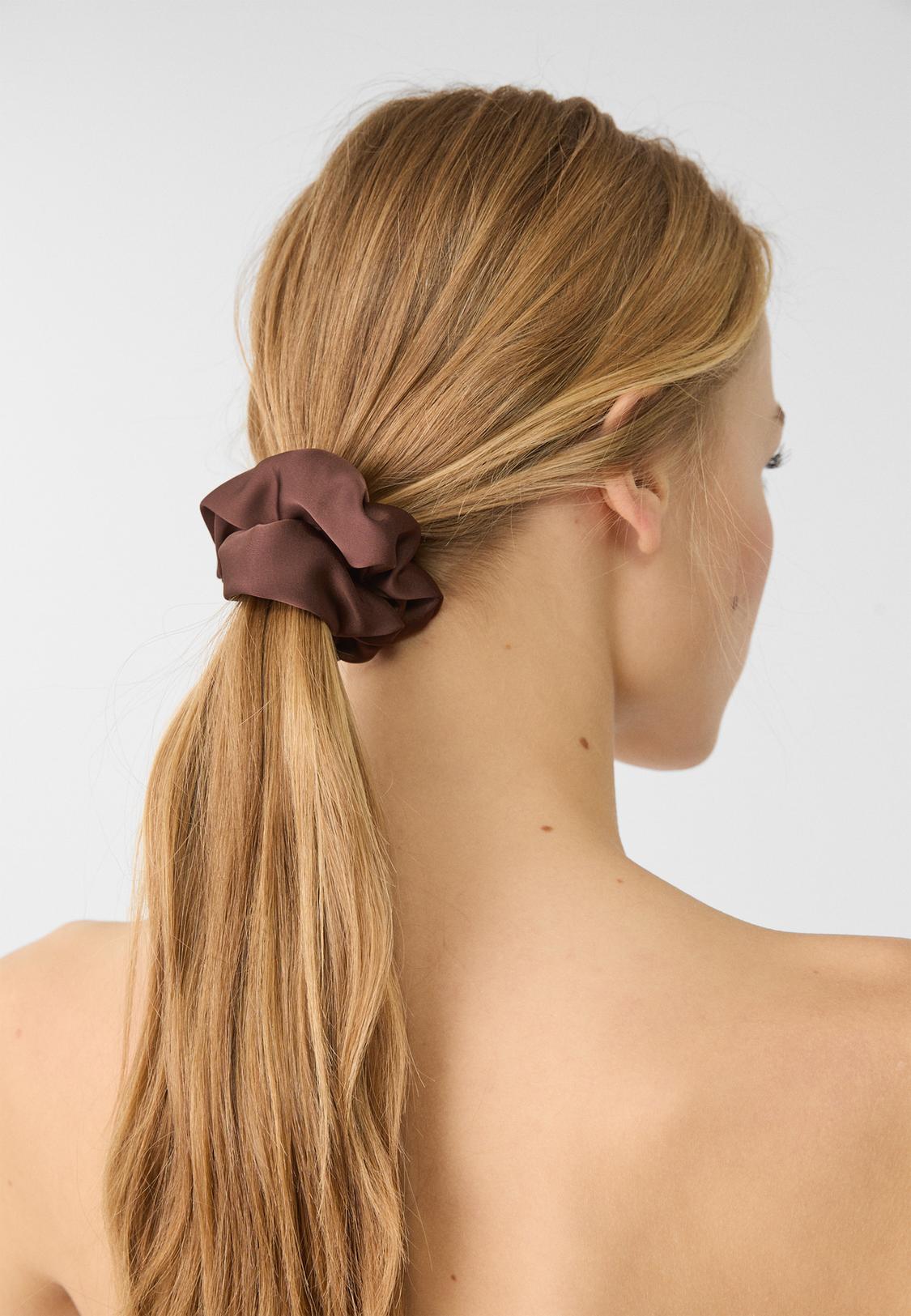 Fasce Elastiche Per Capelli Scrunchies In Raso Di Seta Porta