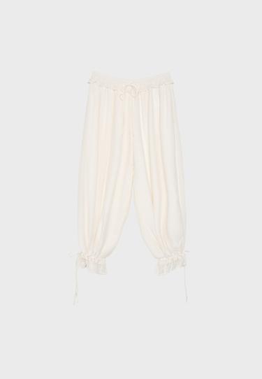 Lace sarouel trousers — Ecru 7