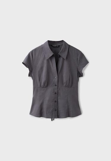 Short sleeve empire line shirt — Dark grey 7