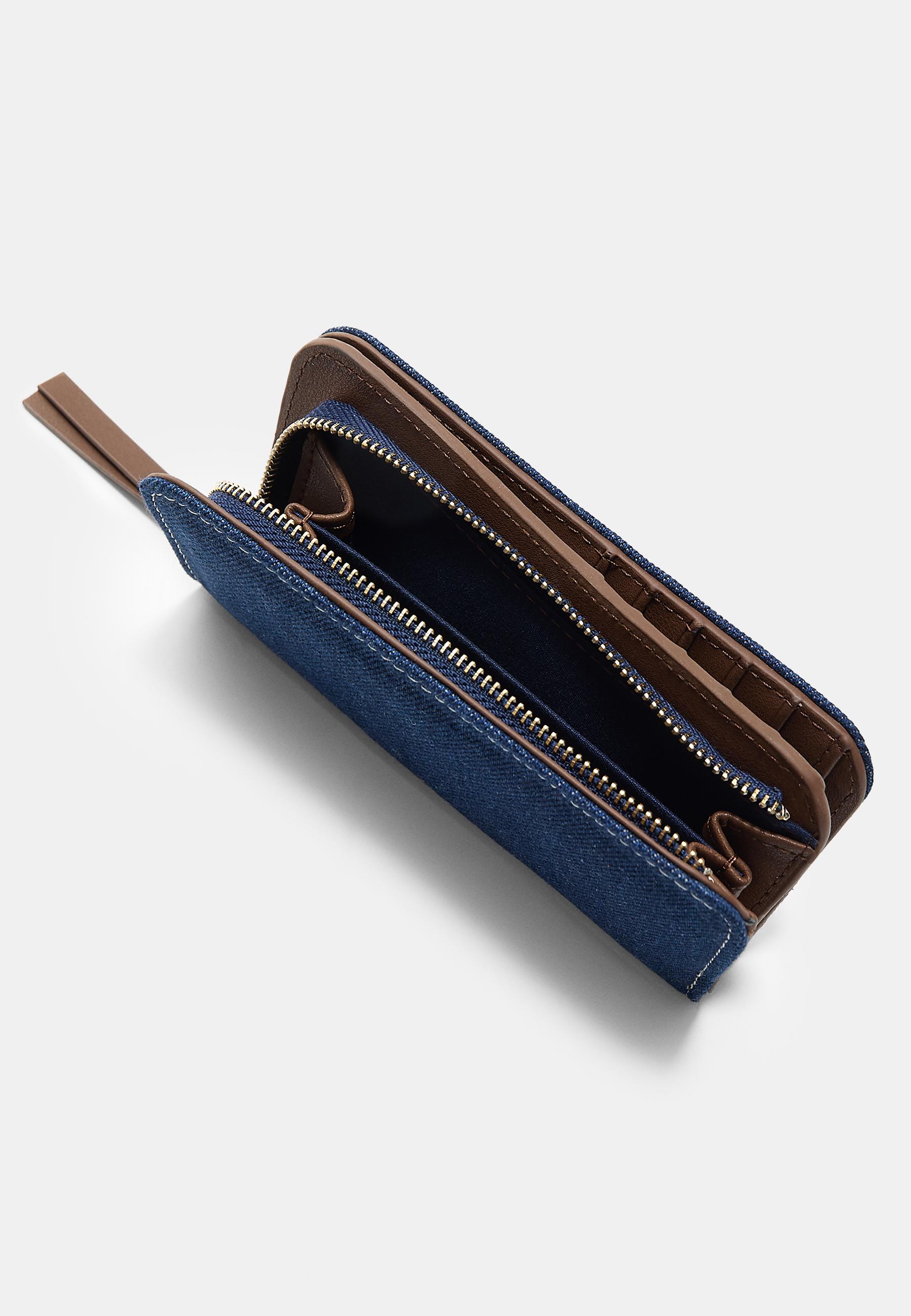 Denim wallet with zip - Women's fashion | Stradivarius United States